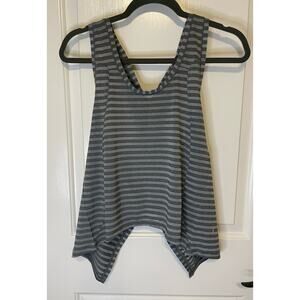 Zyia Active gray striped Nimbus split back tank top Medium NWT